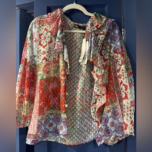 Zara multicolor shirt size M